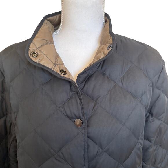 Eddie Bauer Goose Down 550 Jacket Women's Size Large Black Puffer Quilted - Picture 2 of 10